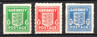1941-44 Guernsey, German Occupation, Germany (Mi. 1 - 3, Full Set, CV $70)
