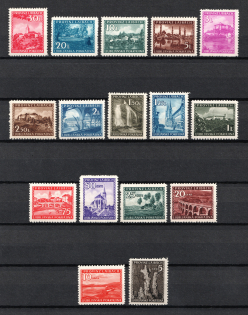1945 Ljubljana, German Occupation, Germany (Mi. 45 - 60, Full Set, CV $390, MNH)
