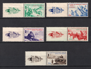 1942 French Legion, Germany (Coupons, Mi. VI - X, Full Set, CV $70, MNH)