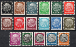 1933-36 Third Reich, Germany (Mi. 512 - 528, Full Set, CV $100, MNH)