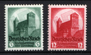 1934 Third Reich, Germany (Mi. 546 - 547, Full Set, CV $110, MNH)