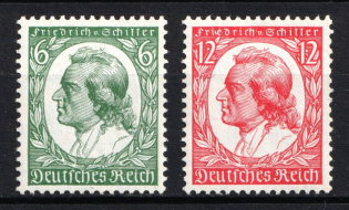 1934 Third Reich, Germany (Mi. 554 - 555, Full Set, CV $140, MNH)