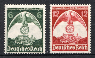 1935 Third Reich, Germany (Mi. 586 - 587, Full Set, CV $30, MNH)