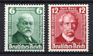 1936 Third Reich, Germany (Mi. 604 - 605, Full Set, CV $20, MNH)