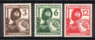 1937 Third Reich, Germany (Mi. 643 - 645, Full Set, CV $20, MNH)