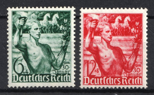 1938 Third Reich, Germany (Mi. 660 - 661, Full Set, CV $30, MNH)