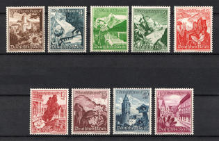 1938 Third Reich, Germany (Mi. 675 - 683, Full Set, CV $130, MNH)