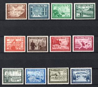 1939 Third Reich, Germany (Mi. 702 - 713, Full Set, CV $110, MNH)