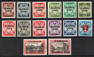 1939 Third Reich, Germany (Mi. 716 - 729, Full Set, CV $290, MNH)