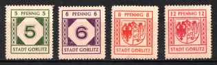 1945 Gorlitz, Local Post, Germany (Mi. 1 - 4, Full Set, CV $50)