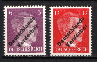 1945 Meissen, Local Post, Germany (Mi. 32 b, 33)