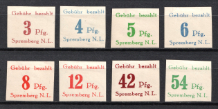 1946 Spremberg, Local Post, Germany (Mi. 7 B - 14 B, Full Set)