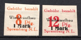 1946 Spremberg, Local Post, Germany (Mi. 17 B - 18 B, Full Set)