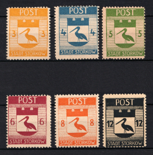 1946 Storkow, Local Post, Germany (Mi. 9 A - 14 A, Full Set, CV $20)