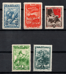 1943-44 25th Anniversary of the October Komsol, Soviet Union USSR (Full Set)
