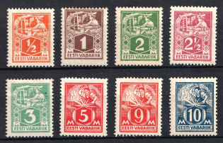 1922-24 Estonia (Perforated, Mi. 32 A - 39 A, Full Set, CV $60)