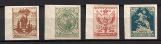 1916 Warsaw Local Issue, Poland (Mi. III - VI, Unissued, Full Set, Signed, CV $130)