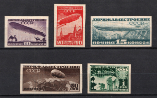 1931 Airship Constructing, Soviet Union USSR (Imperforated, Full Set)