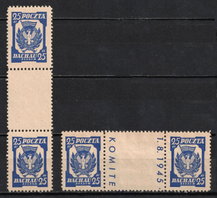 1945 Dachau, Polish DP Camp (Displaced Persons Camp), Poland (Gutter-Pair)