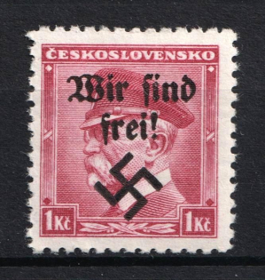 1938 1k Occupation of Rumburg Sudetenland, Germany (Mi. 9, MNH)