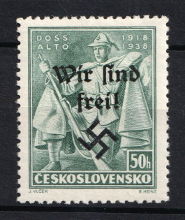 1938 50h Occupation of Rumburg Sudetenland, Germany (Mi. 49, Signed, CV $30)