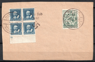 1938 Occupation of Reichenberg - Maffersdorf Sudetenland, Germany (LEIPZIG - SCHONAU Postmark)