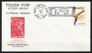 1976 Cover Polish Cadets Stamp Club, Polish POW Study Group DP Camp (Woldenberg)