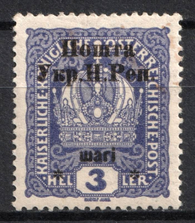 1919 3 sh Stanislav, West Ukrainian People's Republic (Signed)
