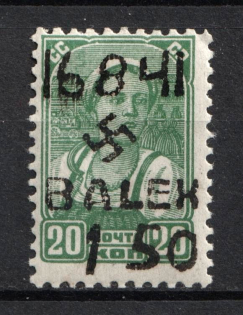 1942 1.5r on 20k B. Alexandrovka, German Occupation of Ukraine, Germany (Mi. 6 III, Signed, CV $80, MNH)