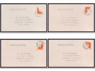 1941 Guernsey, German Occupation, Germany Covers (Mi. I, Guernsey Postmark, CV $280)