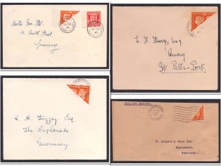 1940-41 Guernsey, German Occupation, Germany Covers (Guernsey Postmark, CV $270)