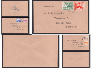 1942 Jersey, German Occupation, Germany First Day Covers (Mi. 3 - 8, Jersey Postmark, CV $160)
