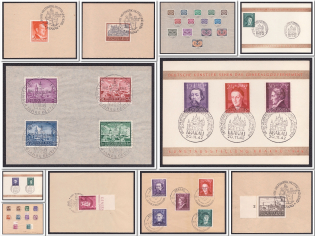 1942-44 General Government, Germany Souvenir Sheets (Special Commemorative Cancellations)