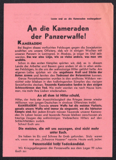 Soviet Passes in Captivity for German Soldiers, Anti-Nazi Propaganda