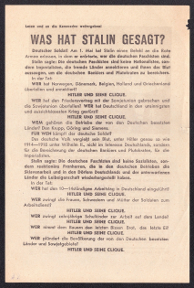 Soviet Passes in Captivity for German Soldiers, Anti-Nazi Propaganda