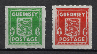 1942 Guernsey, German Occupation, Germany (Mi. 4 - 5, Full Set, CV $80)