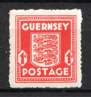 1941-44 1p Guernsey, German Occupation, Germany (Color and Paper Variety, Mi. 2 c u, Signed, CV $260, MNH)