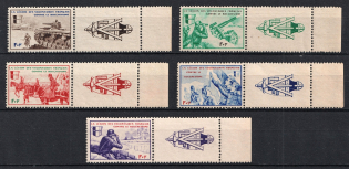 1942 French Legion, Germany (Coupons, Mi. VI - X, Full Set, CV $70, MNH)