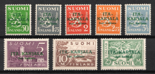 1941 Karelia, Finland, Finnish Occupation (Mi. 8 - 15, Full Set, CV $20, MNH)