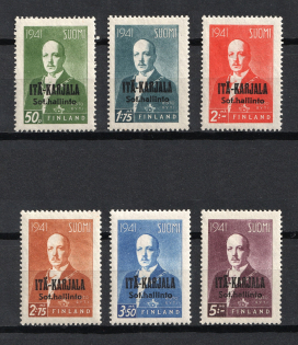 1942 Karelia, Finland, Finnish Occupation (Mi. 16 - 21, Full Set)