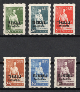 1942 Karelia, Finland, Finnish Occupation (Mi. 22 - 27, Full Set)