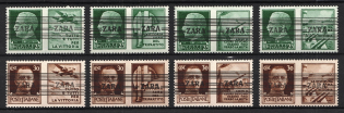 1943 Zadar, German Occupation, Germany (Mi. 35 I - 35 IV, 36 I - 36 IV, Full Set, Signed, CV $360)