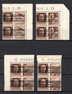 1943 Zadar, German Occupation, Germany, Pairs (Margins, Mi. 36 I - 36 IV, Signed, CV $360, MNH)