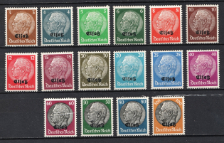 1940 Alsace, German Occupation, Germany (Mi. 1-16, Full Set, CV $30)