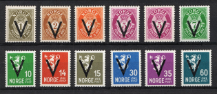 1941 Norway, Victory Overprints (CV $20, MNH)