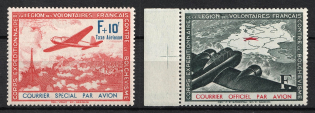1941 French Legion, Germany, Airmail (Mi. II - III, Full Set, CV $40, MNH)