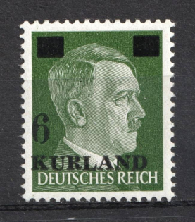 1945 6pf on 5pf Kurland, German Occupation, Germany (Mi. 1 II, Signed, CV $180, MNH)