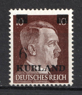 1945 6pf on 10pf Kurland, German Occupation, Germany (Mi. 2 III, Signed, CV $90)