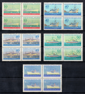 1959 The Soviet Fleet, Soviet Union USSR, Blocks of Four (MNH)