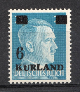 1945 6pf on 20pf Kurland, German Occupation, Germany (Mi. 3 II Signed, CV $40, MNH)
